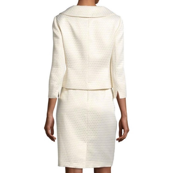 Albert Nipon Jacquard Polka-Dot Jacket w/ Skirt - Picture 2 of 6